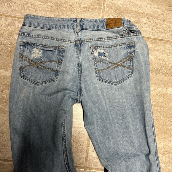 đź’™EUC -AEROPOSTALE DISTRESSED CHELSEA BOOTCUT JEANS SZ 7-8 LONGđź’™ - Picture 9 of 11